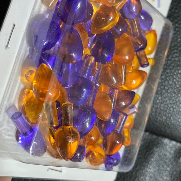 NEW 50-ct Mr Halloween Orange Purple Replacement Bulb Set for ceramic tree - Picture 4 of 5